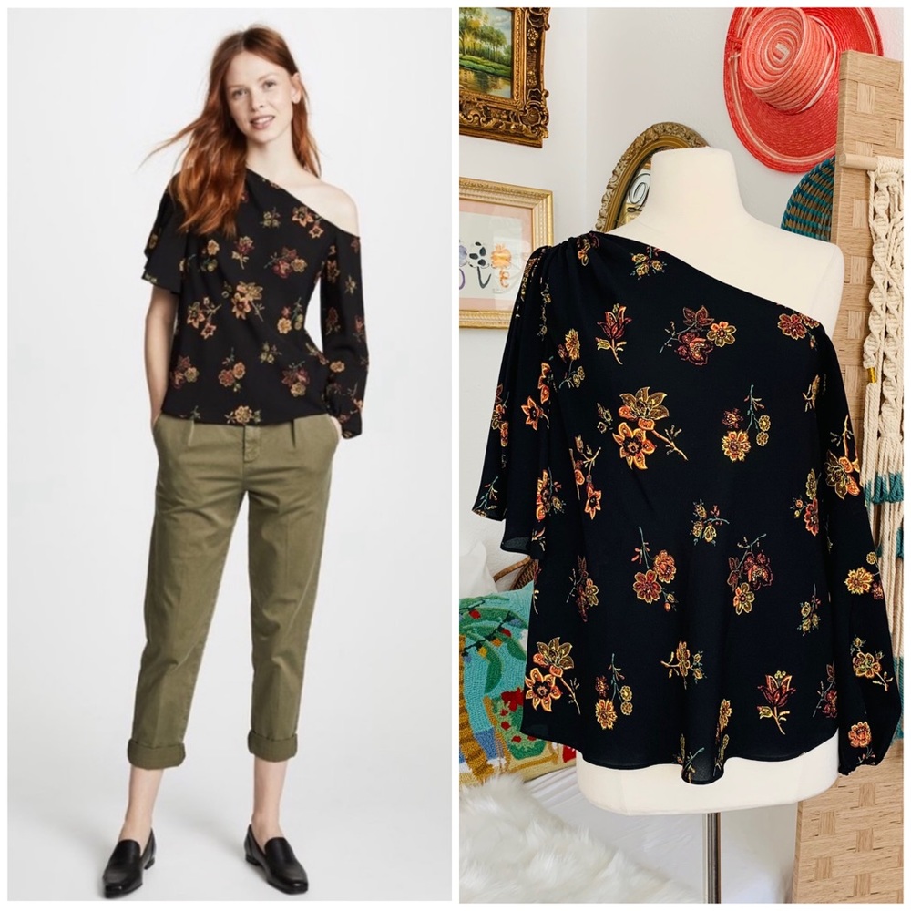 A.L.C. Marissa Floral Silk Top Size 6